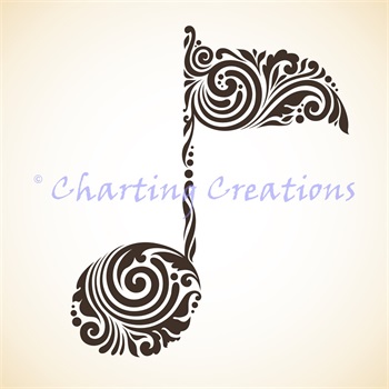 Music Note Silhouette - Click Image to Close